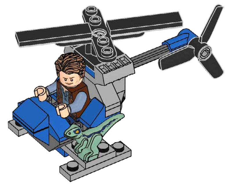 LEGO Jurassic World Owen with Helicopter foil pack (122113-1) LEGO