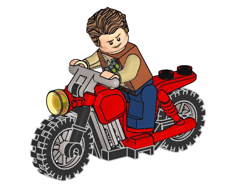 LEGO Jurassic World Owen with Motorcycle foil pack (122114-1) LEGO