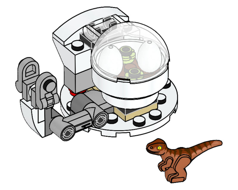 LEGO Jurassic World Raptor with Hatchery foil pack (122219-1) LEGO