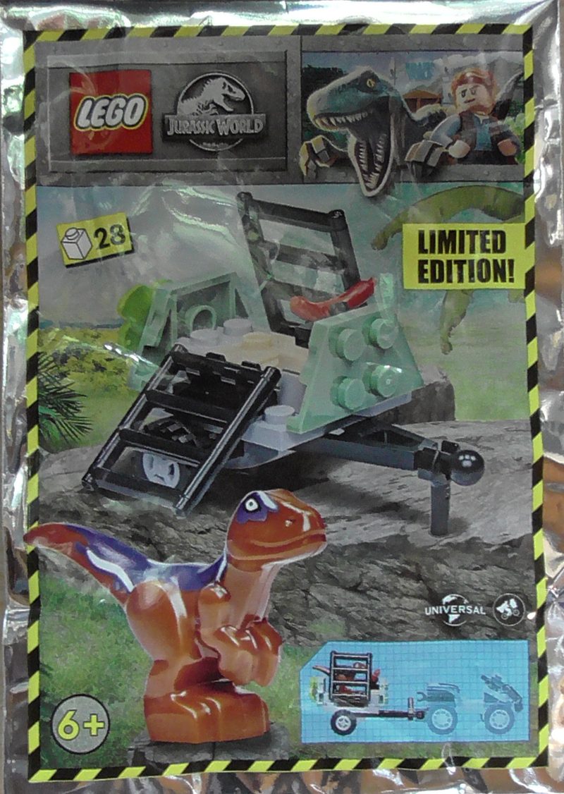 LEGO Jurassic World Raptor and Trap foil pack (122222-1) LEGO