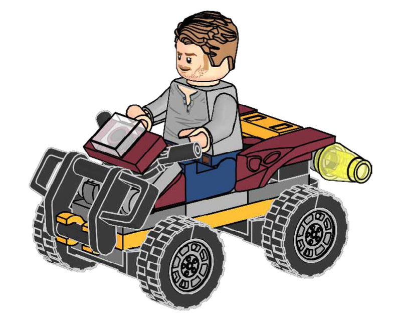 LEGO Jurassic World Owen with Quad foil pack (122223-1) LEGO
