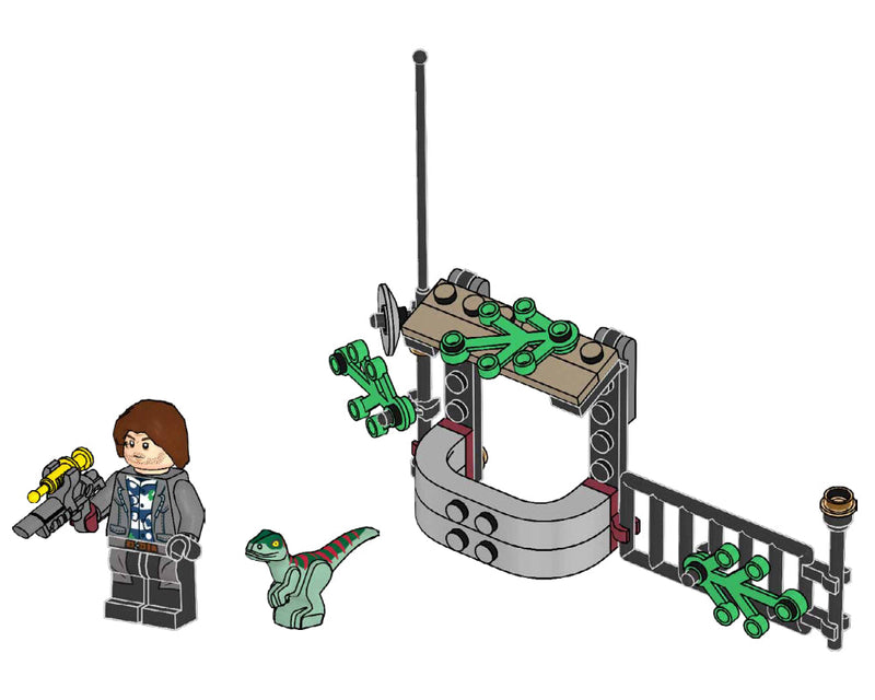 LEGO Jurassic World Rainn Delacourt with Raptor foil pack (122224-1) LEGO