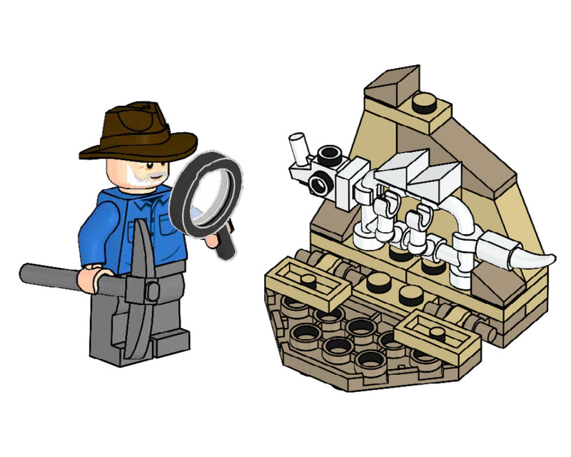 LEGO Jurassic World Alan with Dino Skeleton paper bag (122334-1) LEGO
