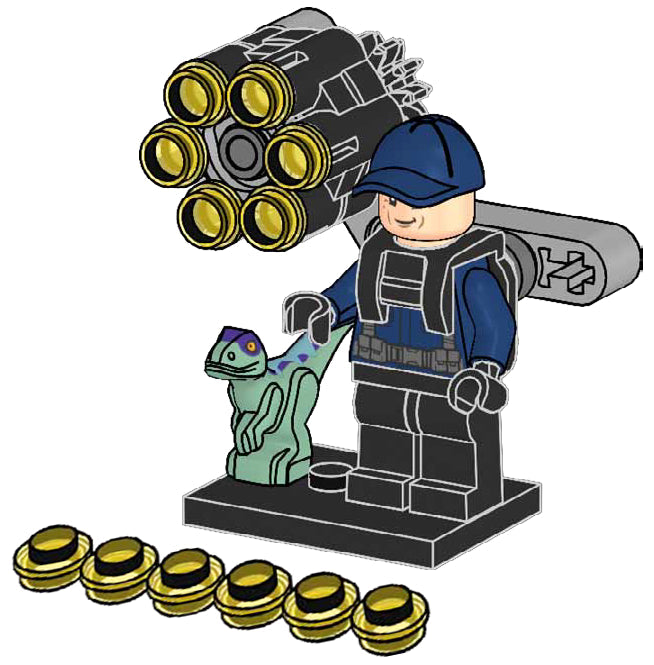 LEGO Jurassic World Ranger with Blaster and Raptor paper bag (122501-1) LEGO