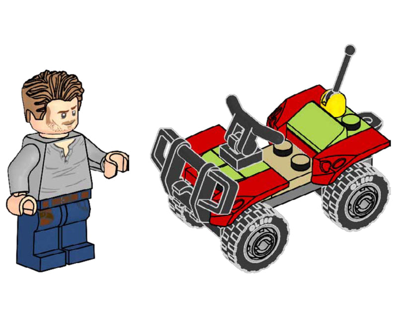 LEGO Jurassic World Owen with Quad paper bag (122503-1) LEGO