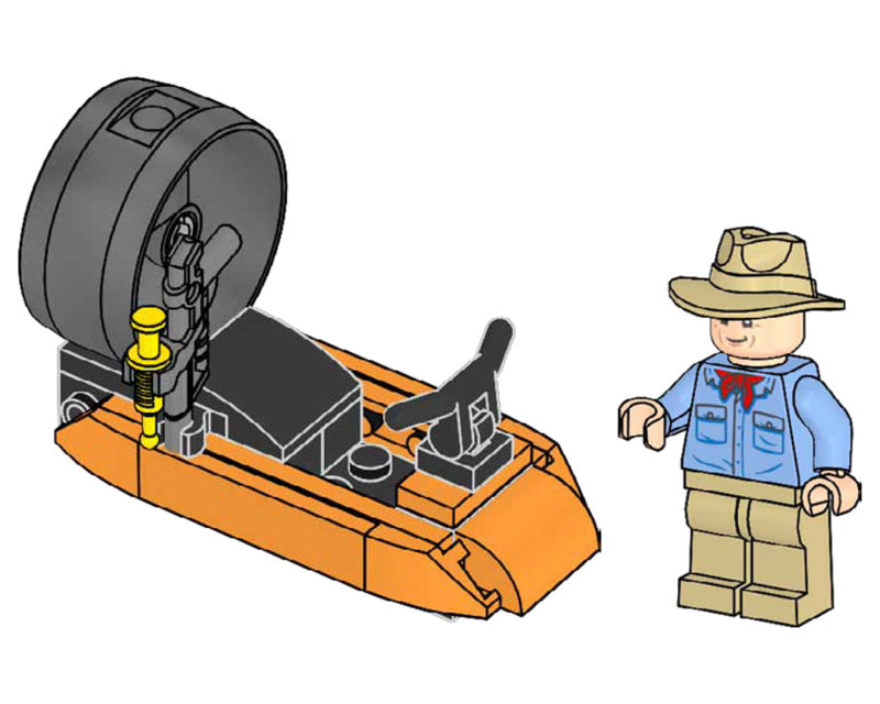 LEGO Jurassic World Alan Grant with Hovercraft paper bag (122508-1) LEGO