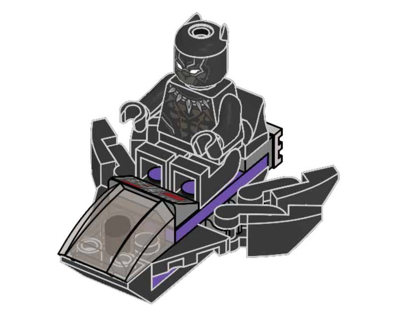 LEGO Super Heroes Black Panther with Jet paper bag (242316-1)