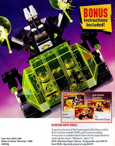 LEGO Space Space Blacktron II Bundle Pack (Copack of Sets 6851, 6878, and 6887) - Blacktron Super Vehicle (4741-1)