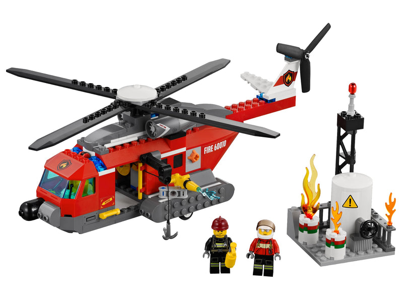 LEGO Town Fire Helicopter {Red Stripe on Side Version} (60010-3) LEGO
