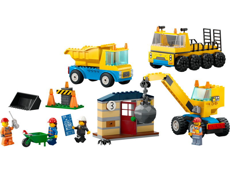 LEGO Town Construction Trucks and Wrecking Ball Crane (60391-1)