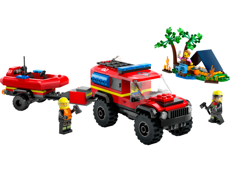 LEGO Town 4x4 Fire Truck with Rescue Boat (60412-1)