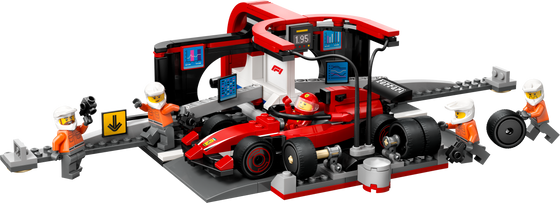LEGO Town F1 Pit Stop & Pit Crew with Ferrari Car (60443-1)