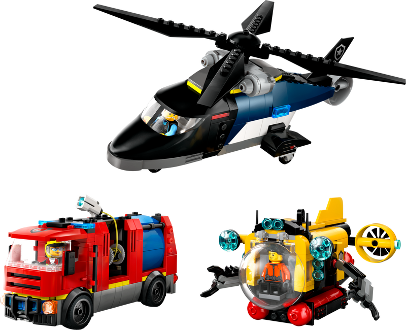 LEGO Town Helicopter, Fire Truck & Submarine Remix (60462-1)