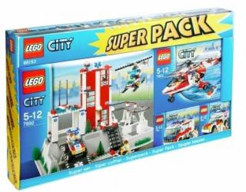 LEGO Town City Bundle Pack, Super Pack (Copack of Sets 7890, 7892, 7902, and 7903) (66193-1)