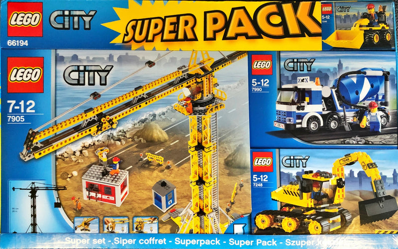 LEGO Town City Bundle Pack, Super Pack (Copack of Sets 7246, 7248, 7905, and 7990) (66194-1)