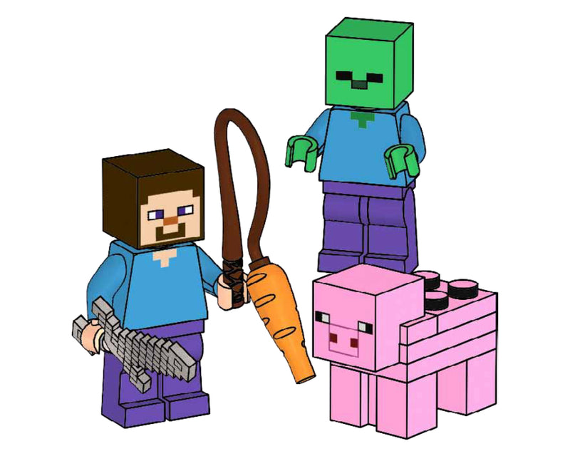 LEGO Minecraft Steve, Zombie and Pig foil pack (662101-1)