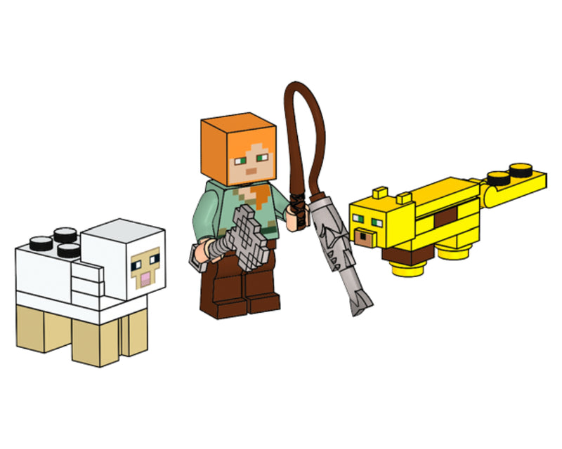 LEGO Minecraft Alex with Ocelot and Sheep foil pack (662103-1)
