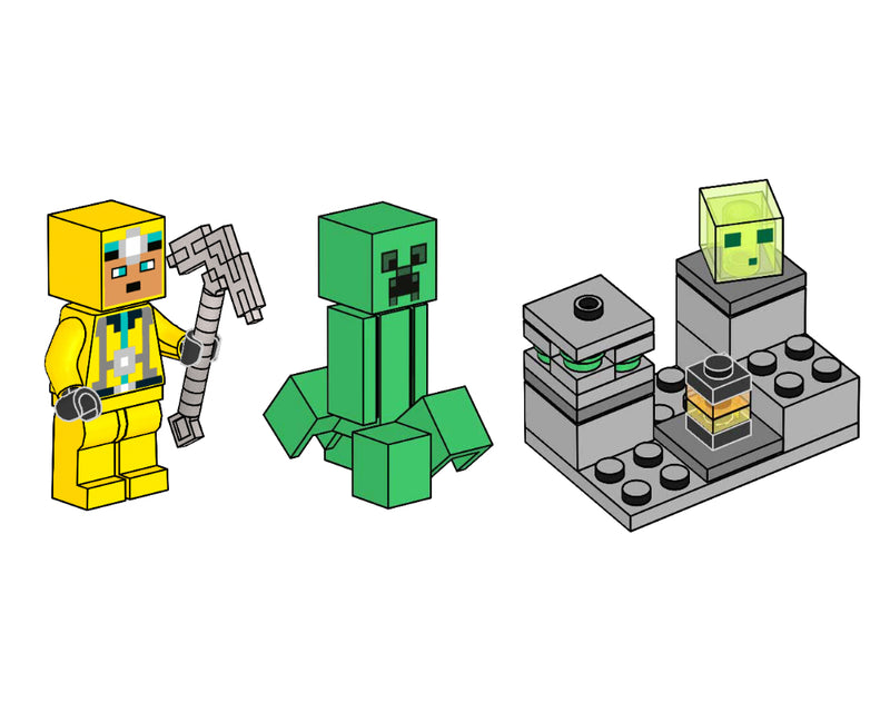 LEGO Minecraft Cave Explorer, Creeper and Slime foil pack (662302-1)