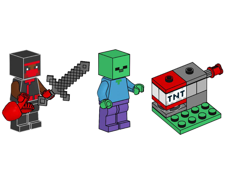 LEGO Minecraft Ninja, Zombie and TNT Launcher paper bag (662304-1)