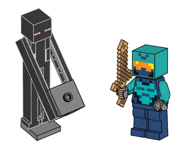 LEGO Minecraft Nether Hero and Enderman paper bag (662305-1)