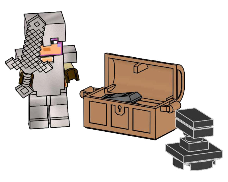 LEGO Minecraft Knight with Chest and Anvil foil pack (662309-1)