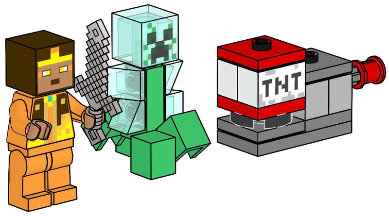 LEGO Minecraft Hero with Charged Creeper and TNT Launcher paper bag (662406-1)