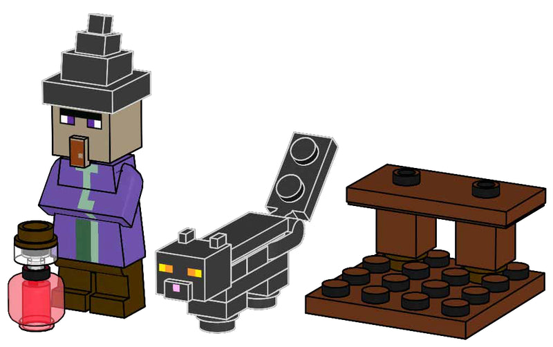 LEGO Minecraft Witch with Black Cat and Potion paper bag (662408-1)