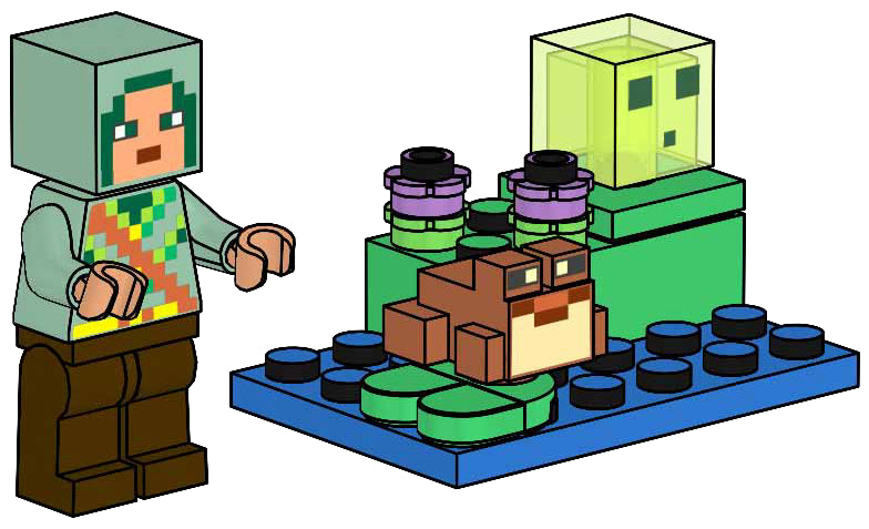 LEGO Minecraft Arbalest Knight with Frog and Slime paper bag (662412-1)