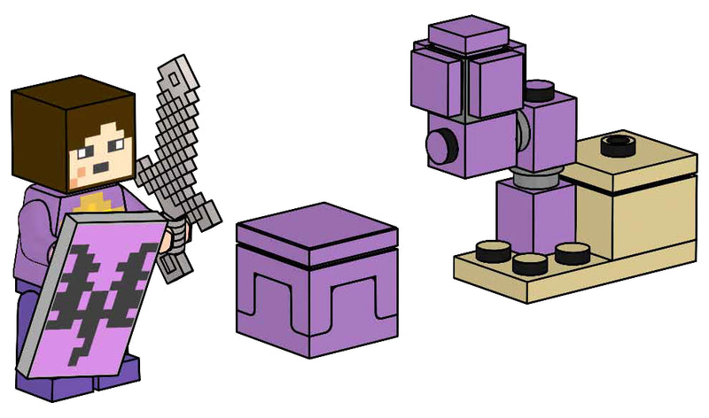 LEGO Minecraft End Warrior with Shulker and Chorus Plant paper bag (662413-1)