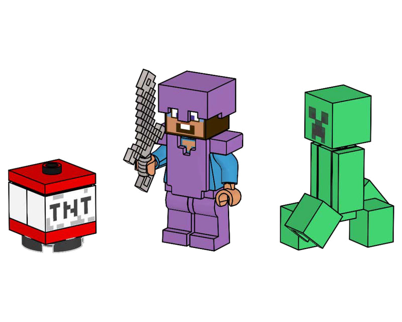LEGO Minecraft Steve with Creeper and TNT paper bag (662502-1)