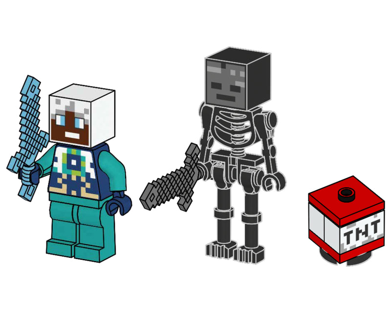 LEGO Minecraft Wither Skeleton and Ender Explorer with TNT paper bag (662506-1)