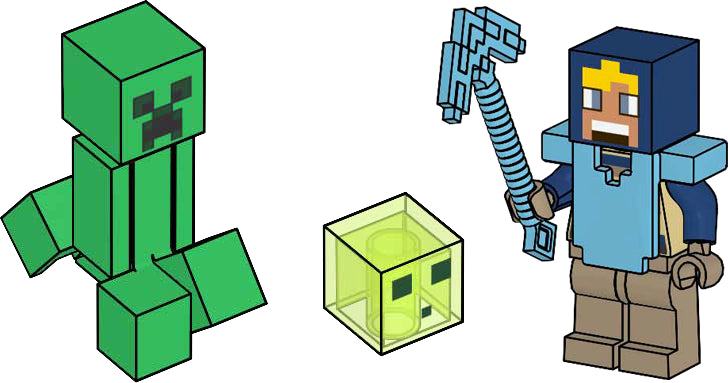 LEGO Minecraft Diamond Hero with Creeper and Slime paper bag (662508-1)