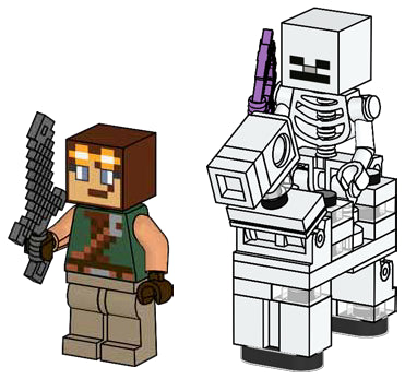 LEGO Minecraft Hero with Skeleton Horseman paper bag (662509-1)