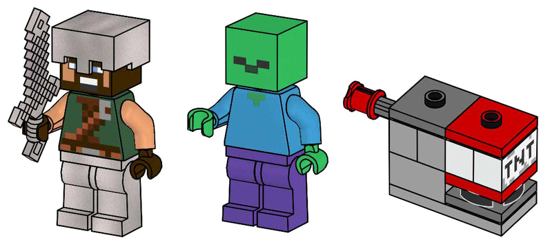 LEGO Minecraft Hero with Zombie and TNT Launcher paper bag (662510-1)