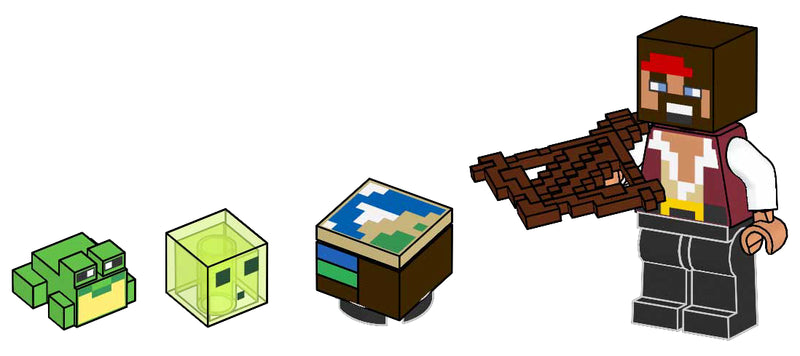 LEGO Minecraft Pirate with Frog, Slime and Cartography Table paper bag (662513-1)