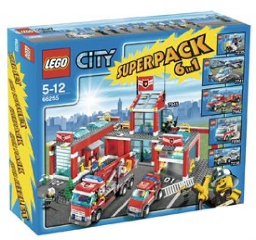 LEGO Town City Bundle Pack, Super Pack 6 in 1 (Sets 7235, 7236, 7741, 7890, 7942, and 7945) (66255-1)
