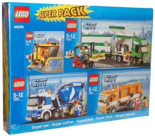 LEGO Town City Bundle Pack, Super Pack (Copack of Sets 7242, 7733, 7990, and 7991) (66256-1)