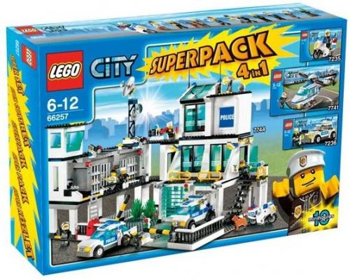 LEGO Town City Bundle Pack, Super Pack 4 in 1 (Sets 7235, 7236, 7741, and 7744) (66257-1)