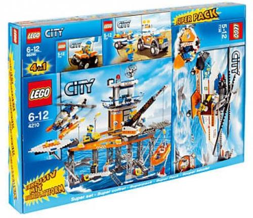 LEGO Town City Bundle Pack, Super Pack (Copack of Sets 4210, 7736, 7737, and 7738) (66290-1)