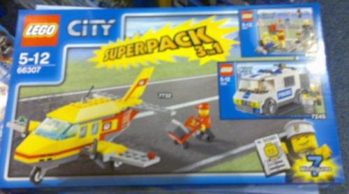 LEGO Town City Bundle Pack, Super Pack 3 in 1 (Sets 7245, 7732, and 8401) (66307-1)