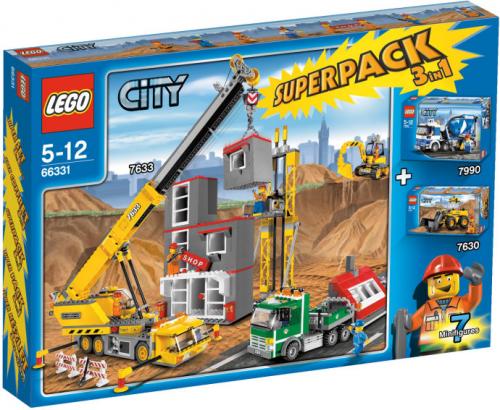 LEGO Town City Bundle Pack, Super Pack 3 in 1 (Sets 7630, 7633, and 7990) (66331-1)