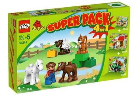 LEGO DUPLO DUPLO Bundle Pack, Super Pack 4 in 1 (Sets 5643, 5644, 5645, and 5646) (66344-1)