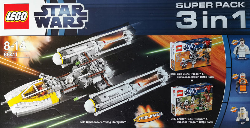 LEGO Star Wars Star Wars Bundle Pack, Super Pack 3 in 1 (Sets 9488, 9489, and 9495) (66411-1)