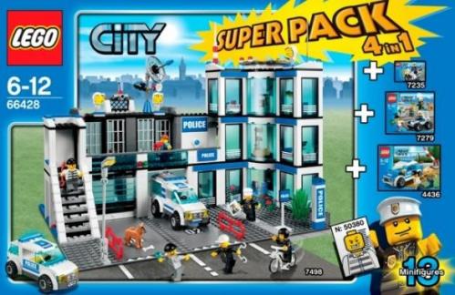 LEGO Town City Bundle Pack, Super Pack 4 in 1 (Sets 4436, 7235, 7279, and 7498) (66428-1)