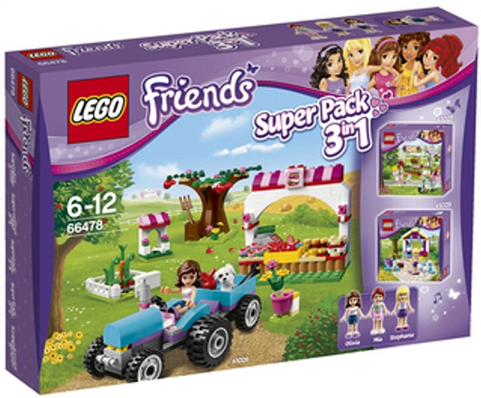 LEGO Friends Friends Bundle Pack, Super Pack 3 in 1 (Sets 41026, 41027, and 41029) (66478-1)