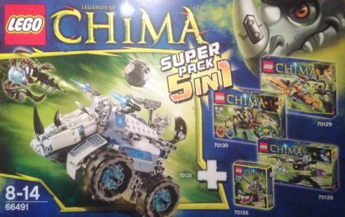 LEGO LEGENDS OF CHIMA LEGENDS OF CHIMA Bundle Pack, Super Pack 5 in 1 (Sets 70126, 70128, 70129, 70130, and 70131) (66491-1)