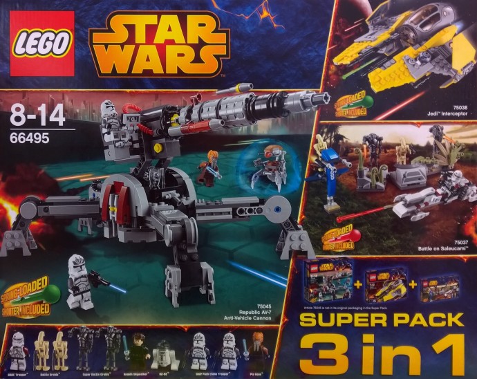 LEGO Star Wars Star Wars Bundle Pack, Super Pack 3 in 1 (Sets 75037, 75038, and 75045) (66495-1)