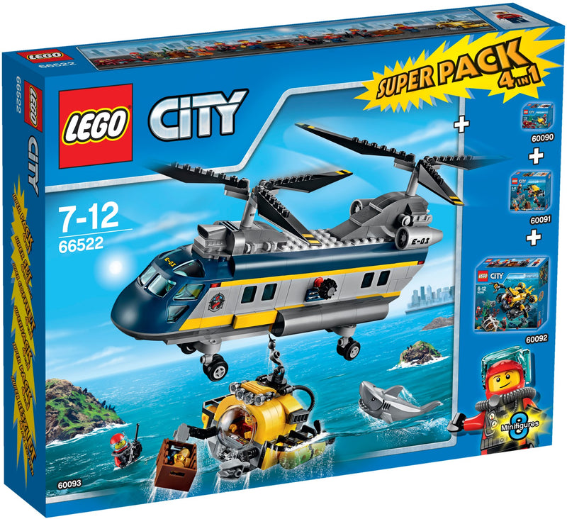 LEGO Town City Bundle Pack, Super Pack 4 in 1 (Sets 60090, 60091, 60092, and 60093) (66522-1)