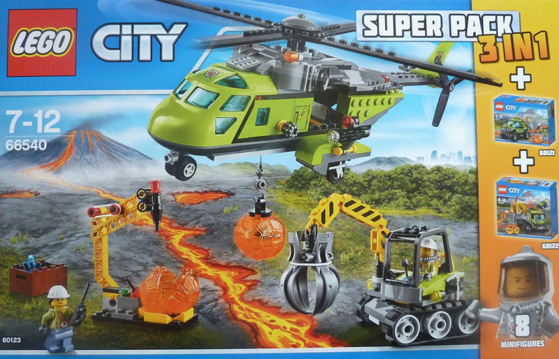 LEGO Town City Bundle Pack, Super Pack 3 in 1 (Sets 60121, 60122, and 60123) (66540-1)