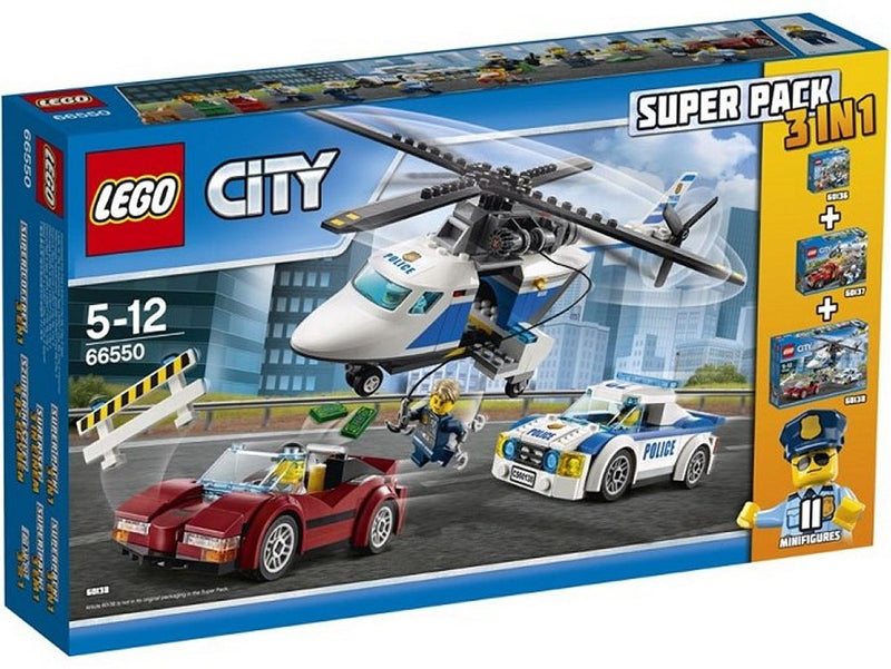 LEGO Town City Bundle Pack, Super Pack 3 in 1 (Sets 60136, 60137, and 60138) (66550-1)